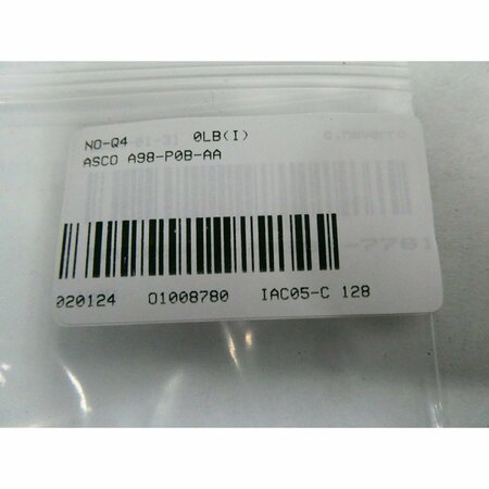 Asco REPAIR KIT VALVE PARTS AND ACCESSORY A98-P0B-AA